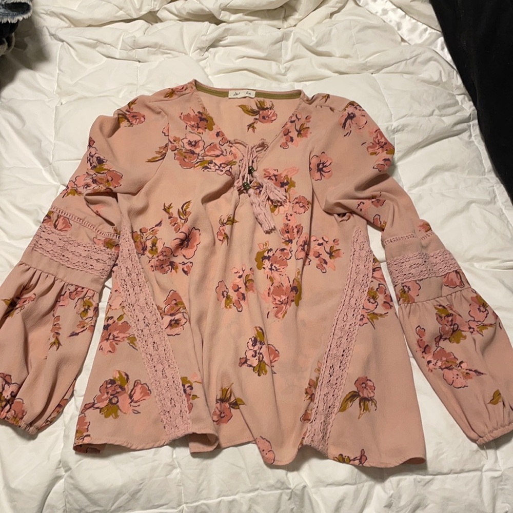 Sheer Boho Balloon Sleeve Top